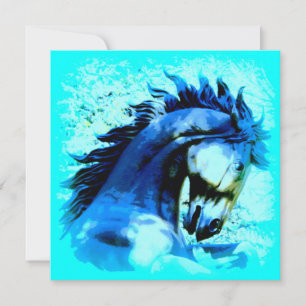 garanhão de mustang azul
