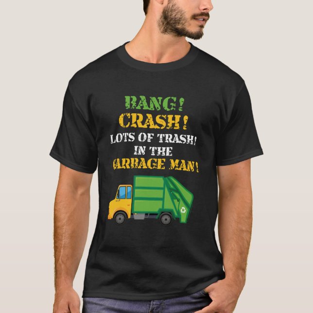 Garbage Man Costume Garbage Trucks T-Shirt (Frente)