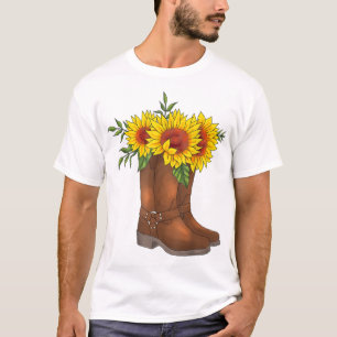 Garça-Vaca Camisa Girassol Botas-de-girassol País 