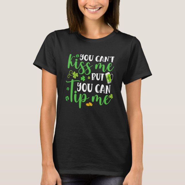 Garçom De Garçonete De Camisa De Dia de São Patríc (Frente)
