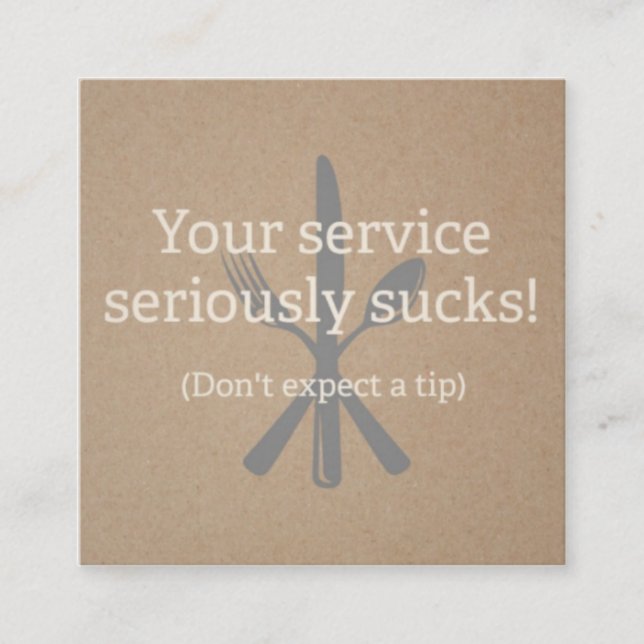 Garçom, Servidor, Cartão de Chamada de Serviço Inc (Frente)