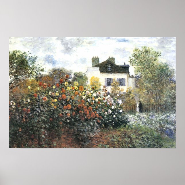 Garden at Argenteuil, Monet, Fine Art Poster (Frente)