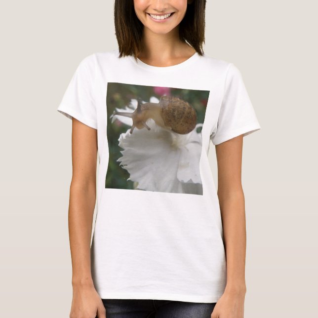 Garden Snail e Craveiro Branco Damas de Camisa (Frente)