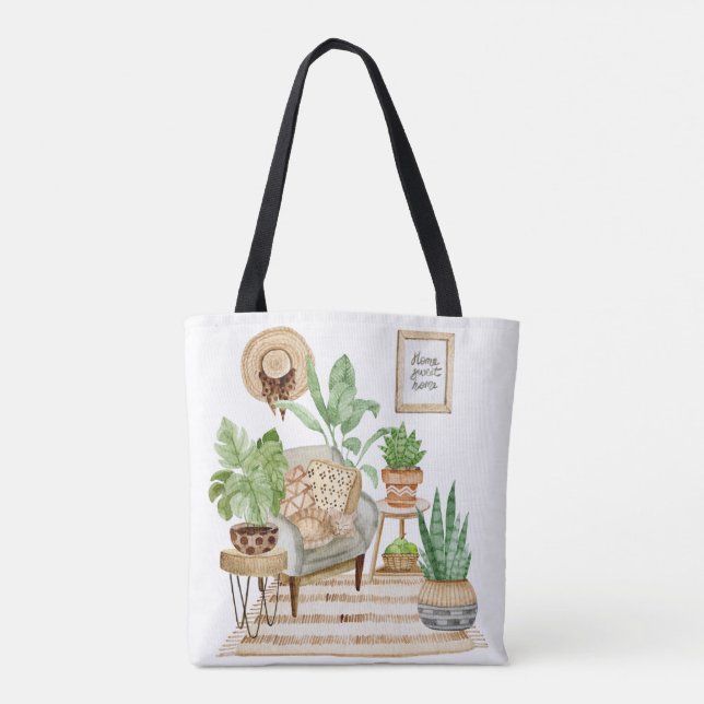 Garden Theme Tote Bag (Verso)