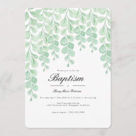 Garden Vine | Convite para Batismo de Aquarela
