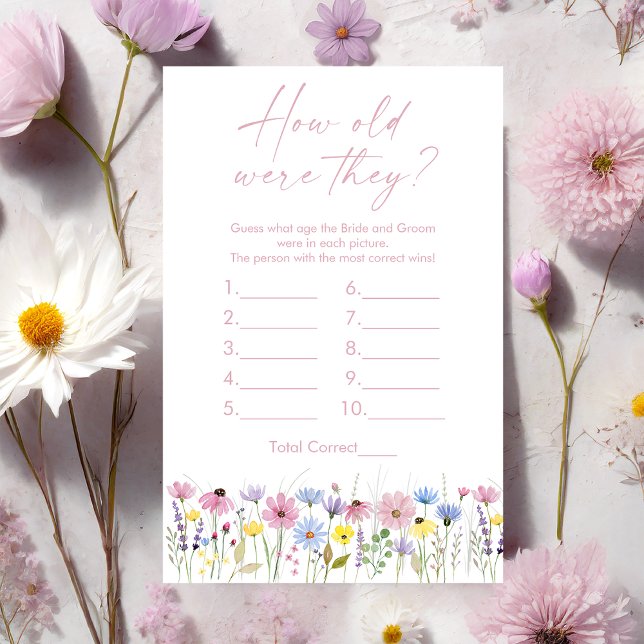 Garden Wildflowers How Old Were They Bridal Game (Criador carregado)