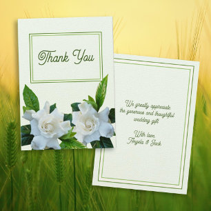 Gardenia Flores Obrigado Cartões de Mensagem