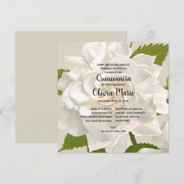 Gardenia Vintage Quinceñera Floral Convites