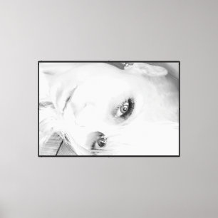 Gargantuan Gidget 60" x Canvas a preto e branco de