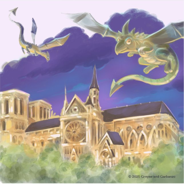 Gargula da Notre Dame - Paris Adesivo de Vinil (Frente)