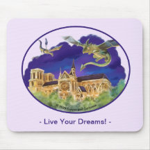 Gargula Notre Dame - Sonhos de Paris Mousepad
