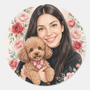 Garota Aconchegante ou Adesivo de Poodle – Melhore