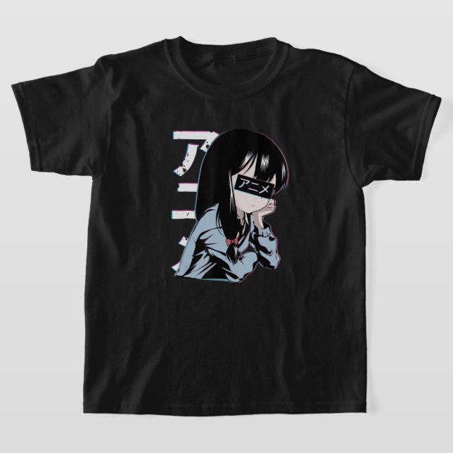 Garota Animadora Camisa Kawaii Triste Otaku (Postura )