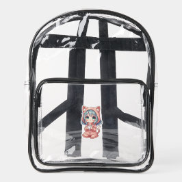 Garota Anime Kawaii Aconchegante com Capuz de Gato