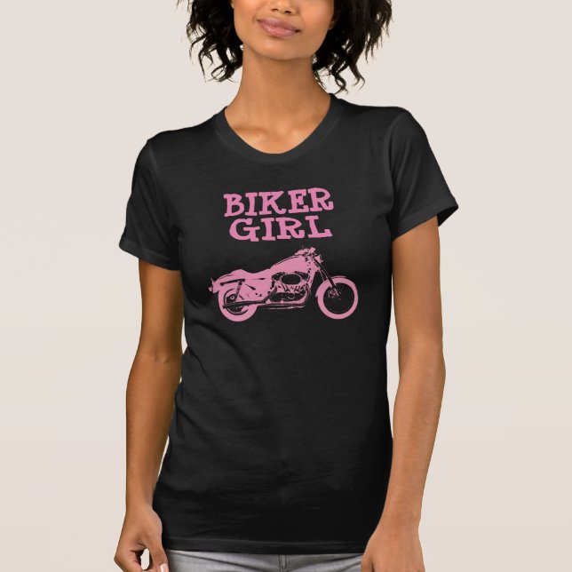 GAROTA BIKER, Camisetas Motocicletas Damas (Frente)