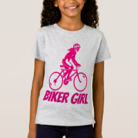GAROTA BIKER, CRIANÇAS BICICLETA T-shirts e capuze