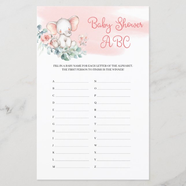 Garota Bonita Elefante Eucalyptus Chá de fraldas A (Frente)