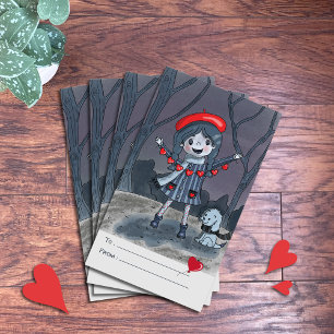 Garota Cartões de Dia de os namorados para sala