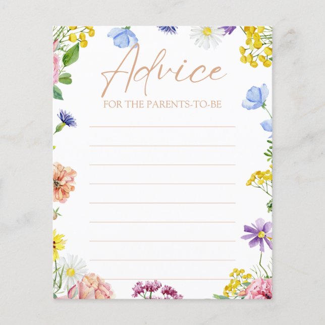 Garota Chá de fraldas doce como Bee Advice Card (Frente)