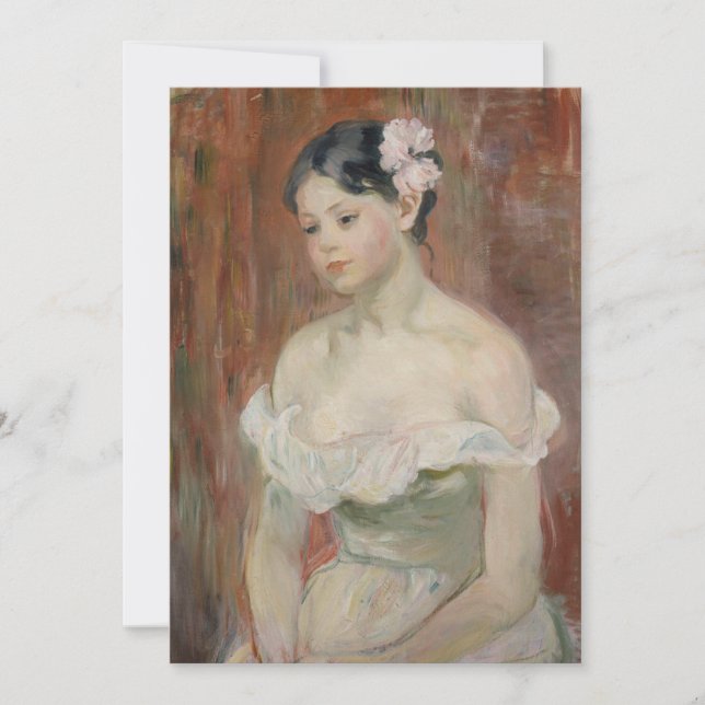 Garota com flor no cabelo | Berthe Morisot (Frente)