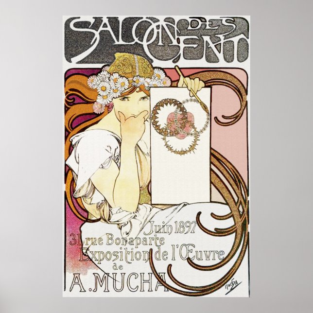 Garota com margarida no Impressão de Poster de cab (Frente)