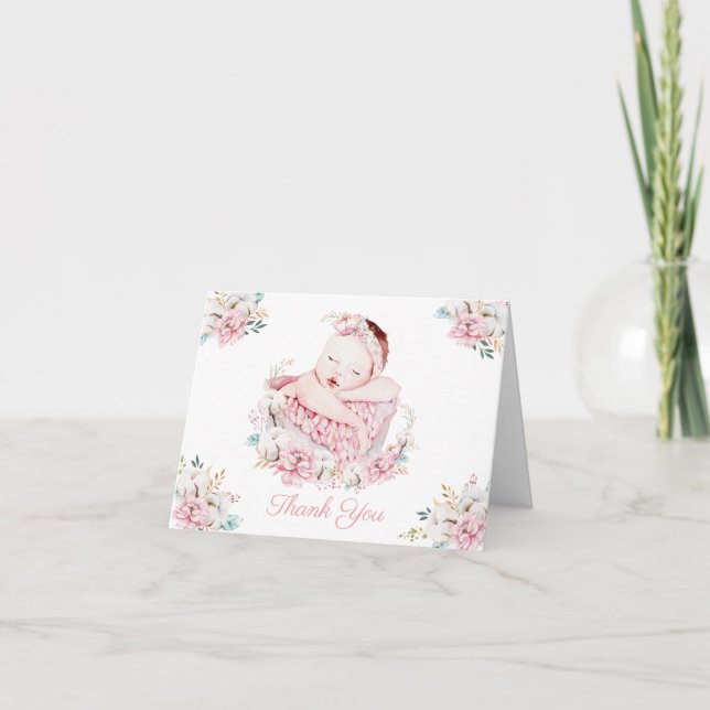 Garota Da Aquarela Obrigado Cartões (Frente)