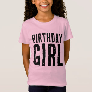 GAROTA DE ANIVERSÁRIO T-SHIRT MENINAS PINK