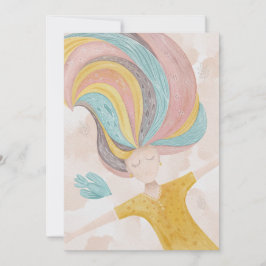 Garota de desenho bonitinha de Watercolor. Fantasi