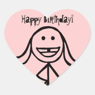 Garota dentada, Feliz Aniversário! Adesivos em For