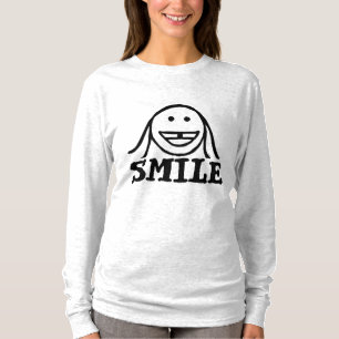 Garota dentada, T-shirt feminina sorridente