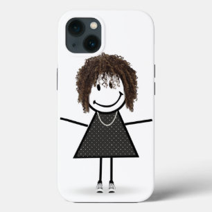 Garota Desenhada com Tênis e Cabelo