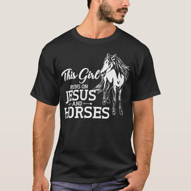 Garota Dirige Sobre Jesus E Camisa De Cavalo (Frente)