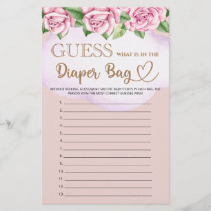 Garota do urso chá de fraldas o que está no saco d