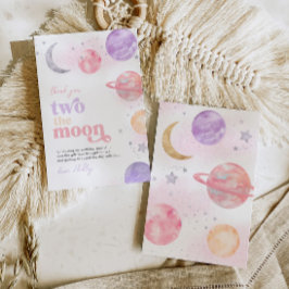 Garota dois da lua Obrigado Cartões