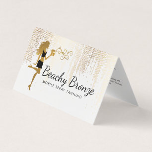 Garota Dourada Bronze Chuva Padrão Pulverização