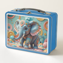 Garota Elefante Decorada