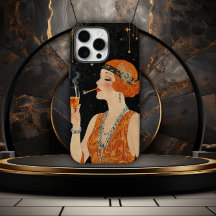 Garota Flapper Art Déco Elegante