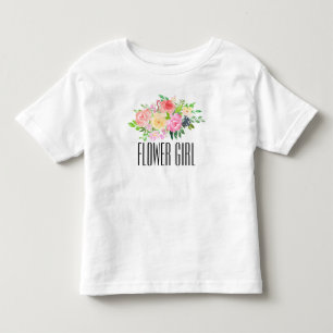 Garota Flor Toddler Tee Kids Flower Girl T-shirt