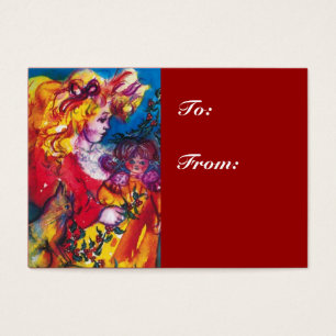 GAROTA, GATO, BONITO presente de Natal Vermelho