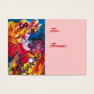 GAROTA, GATO, PRESENTE DE Natal Rosa BONITO