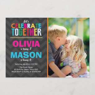 Garota gêmea convite de aniversário