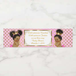 Garota gêmea do rótulo da garrafa d'água, africana