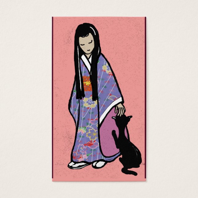 Garota japonesa e gato (Frente)