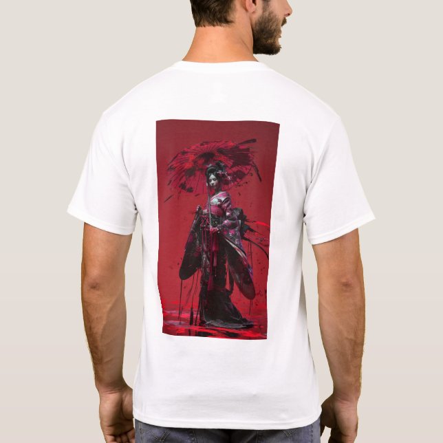 Garota japonesa na camiseta Kimono tradicional (Verso)