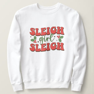 Garota Leigh Sleigh Engraçada Camisa De Natal