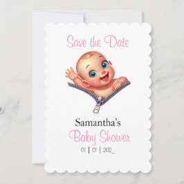 Garota Menininha Fazendo O Tema Do Chá de fraldas