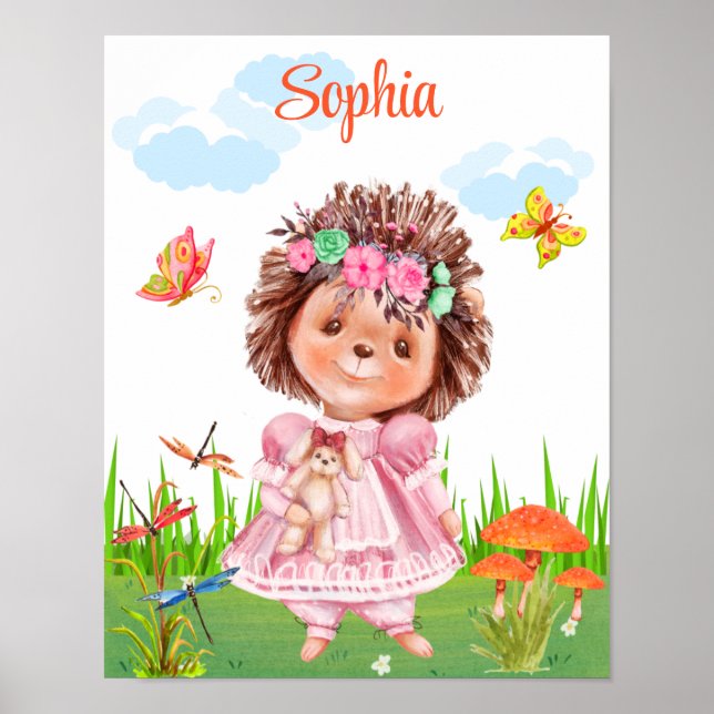 Garota Nadinha Em Um Jardim Com Nome Poster (Frente)
