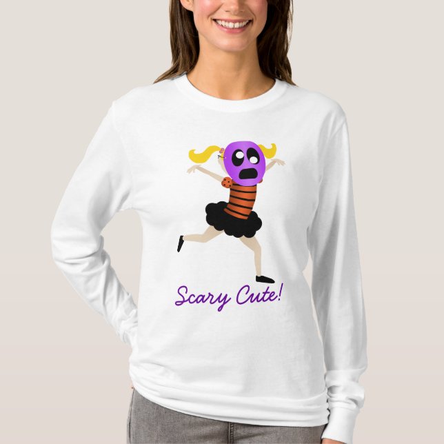 Garota pequena em uma camisa de máscara de Dia das (Frente)