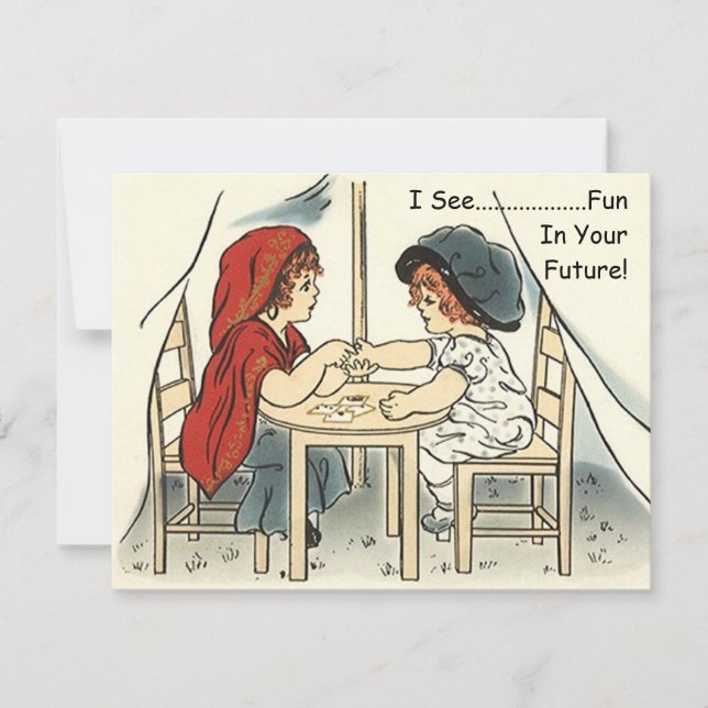 Garota Tendo seu Futuro Contou Convites para Crian (Frente)