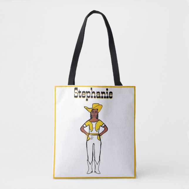 Garota-Vaca Dancer Bolsa Branco Fringe Amarelo A (Frente)